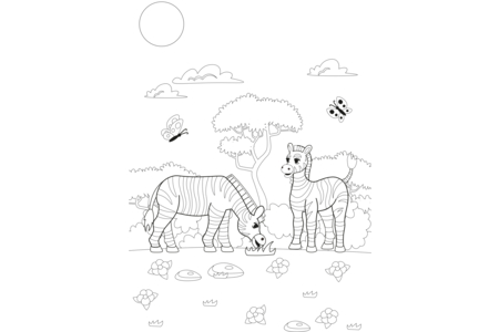 Printable coloring pages: Jungle-animals16 – 10 Doigts