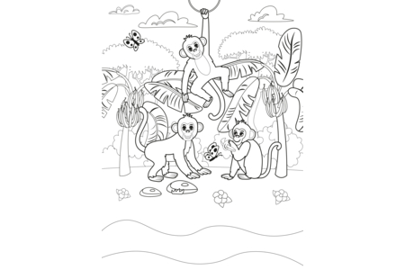 Dibujos para imprimir : Animales-selva17 – 10 Doigts