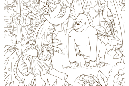 Dibujos para imprimir : Animales-selva3 – 10 Doigts