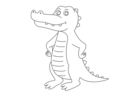 Dibujos para imprimir : Cocodrilo 07 – 10 Doigts