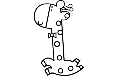 Printable coloring pages: Giraffe 02 – 10 Doigts
