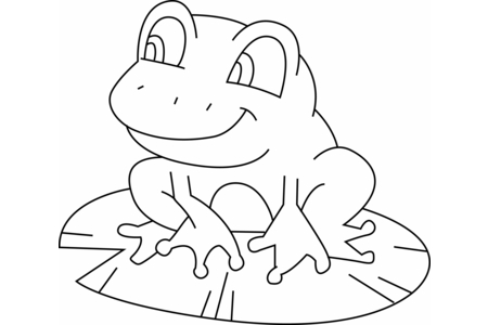 Printable coloring pages: Frog 02 – 10 Doigts