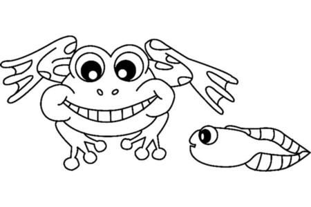 Dibujos para imprimir : Rana 04 – 10 Doigts