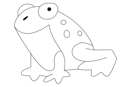 Printable coloring pages: Frog 06 – 10 Doigts