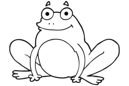 Printable coloring pages: Frog 08 – 10 Doigts