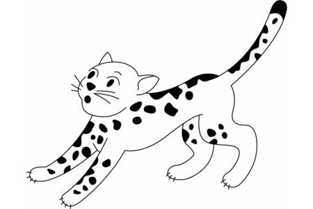 Printable coloring pages: Leopard01 – 10 Doigts