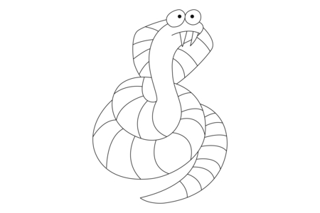 Printable coloring pages: Snake01 – 10 Doigts