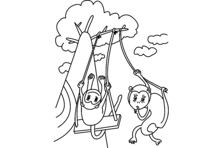 Dibujos para imprimir : Mono02 – 10 Doigts