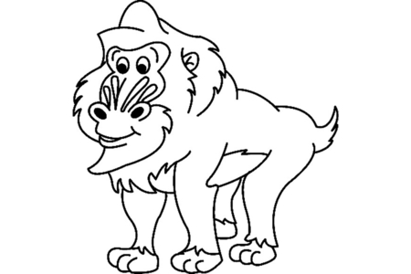 Dibujos para imprimir : Mono03 – 10 Doigts