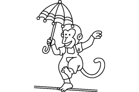 Dibujos para imprimir : Mono06 – 10 Doigts