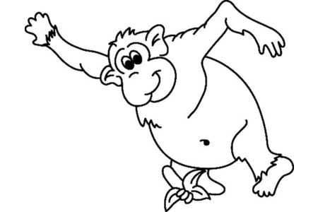 Printable coloring pages: Monkey07 – 10 Doigts