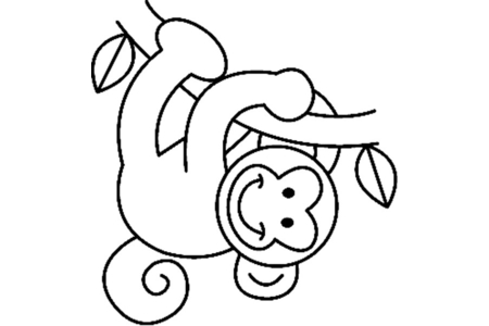 Printable coloring pages: Monkey08 – 10 Doigts