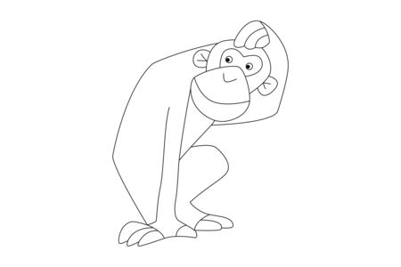 Dibujos para imprimir : Mono11 – 10 Doigts