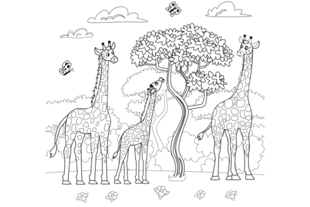 Dibujos para imprimir : Animales-sabana12 – 10doigts