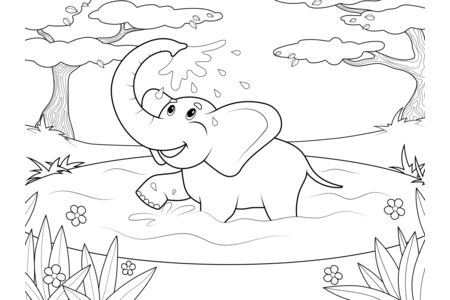 Printable coloring pages: Savannah Animals 9 – 10doigts
