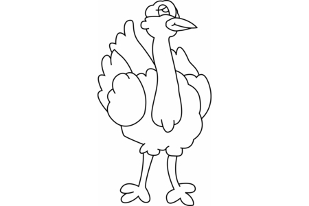 Dibujos para imprimir : Avestruz 03 – 10doigts