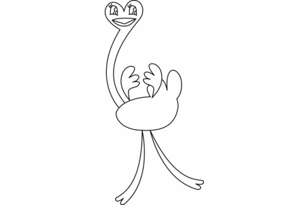 Printable coloring pages: Ostrich 05 – 10doigts