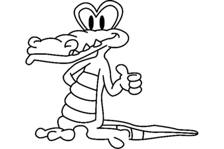 Printable coloring pages: Crocodile02 – 10doigts