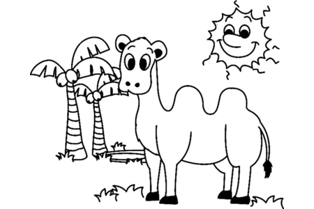 Printable coloring pages: Dromedary 01 – 10doigts