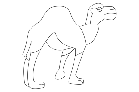 Printable coloring pages: Dromedary 02 – 10doigts