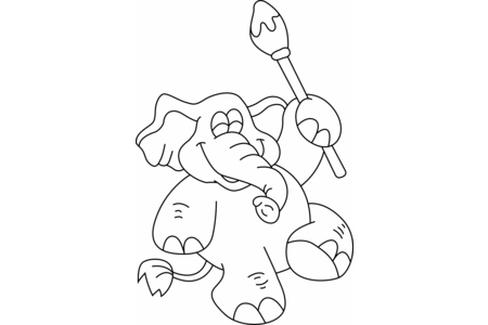 Printable coloring pages: Elephant02 – 10doigts