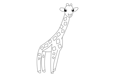Dibujos para imprimir : Jirafa03 – 10doigts