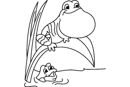 Printable coloring pages: Frog05 – 10doigts