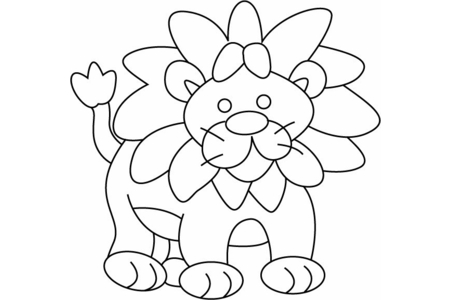 Dibujos para imprimir : León 01 – 10 Doigts