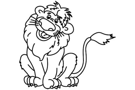 Dibujos para imprimir : León 03 – 10 Doigts