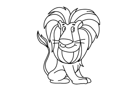 Dibujos para imprimir : León 04 – 10 Doigts