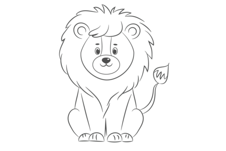 Dibujos para imprimir : León 07 – 10 Doigts