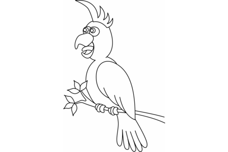 Printable coloring pages: Parrot05 – 10doigts