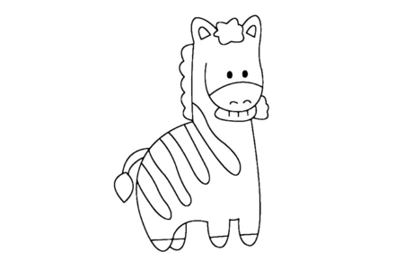 Printable coloring pages: Zebra 01 – 10doigts