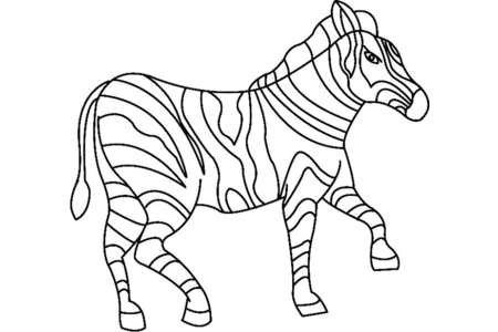 Printable coloring pages: Zebra 02 – 10doigts