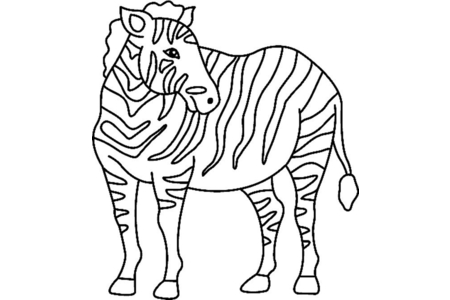 Printable coloring pages: Zebra 03 – 10doigts