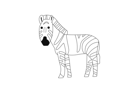 Printable coloring pages: Zebra 05 – 10doigts