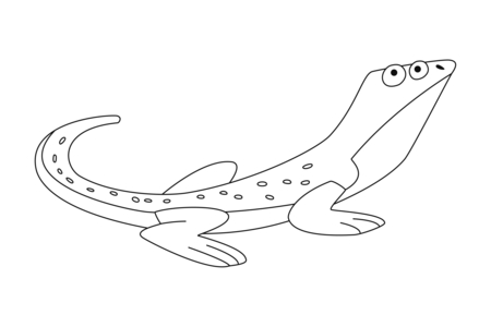 Dibujos para imprimir : Lagarto 01 – 10 Doigts