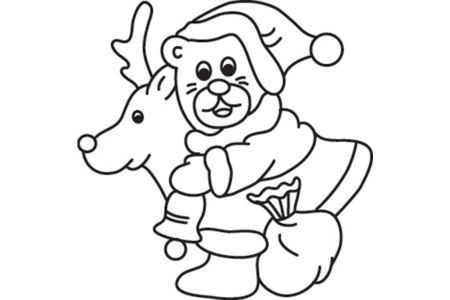 Printable coloring pages: Bear 05 – 10 Doigts