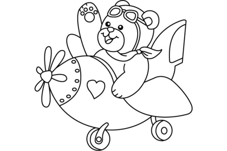 Dibujos para imprimir : Osito 06 – 10 Doigts