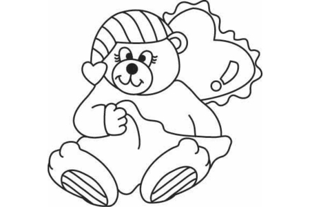 Dibujos para imprimir : Osito 12 – 10 Doigts