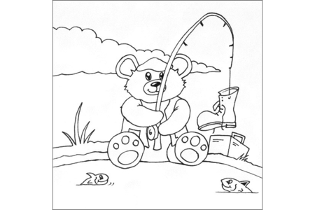 Dibujos para imprimir : Osito 16 – 10 Doigts
