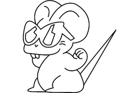Dibujos para imprimir : Ratón 03 – 10 Doigts