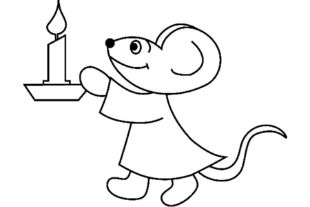 Dibujos para imprimir : Ratón 04 – 10 Doigts