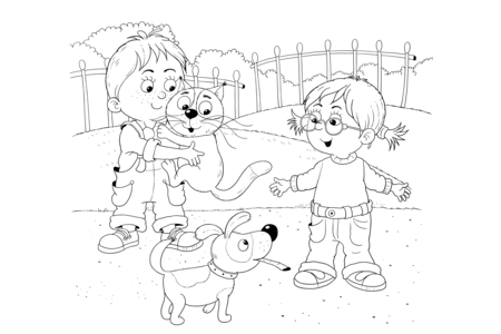 Printable coloring pages: Domesticated animals 3 – 10 Doigts