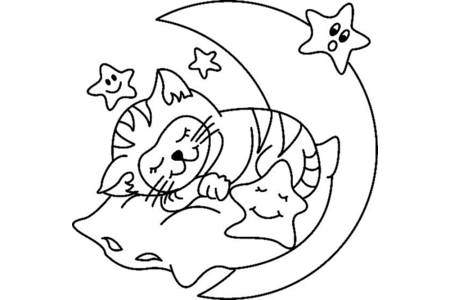 Dibujos para imprimir : Chat 06 – 10 Doigts