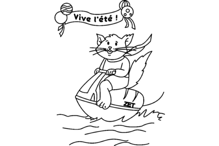 Dibujos para imprimir : Chat 08 – 10 Doigts