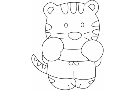 Printable coloring pages: Cat 11 – 10 Doigts