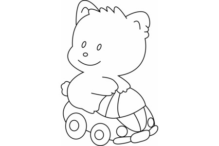 Dibujos para imprimir : Chat 12 – 10 Doigts