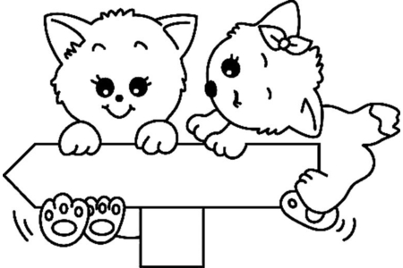 Dibujos para imprimir : Gato 14 – 10 Doigts