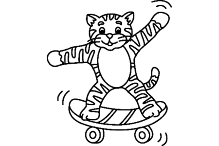 Dibujos para imprimir : Chat 15 – 10 Doigts